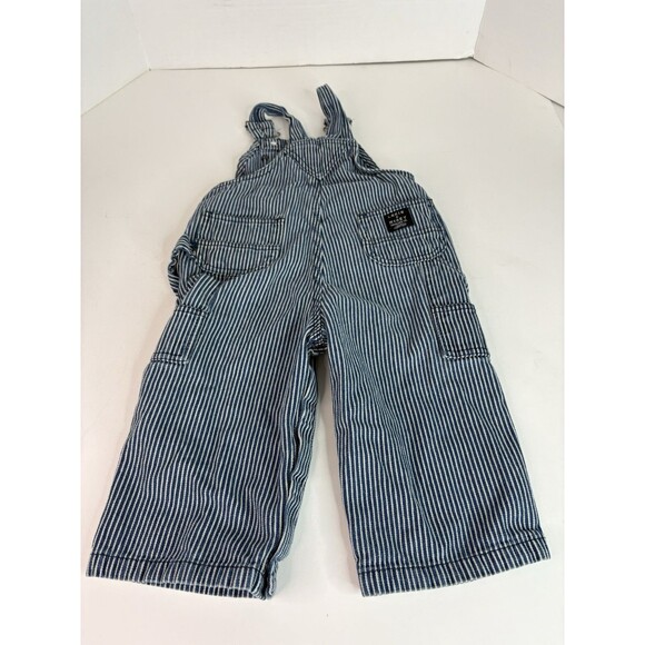 Lakin Mckey Overalls 24M Striped, Blue/White, Farmer, Sanforized Style - Picture 4 of 8